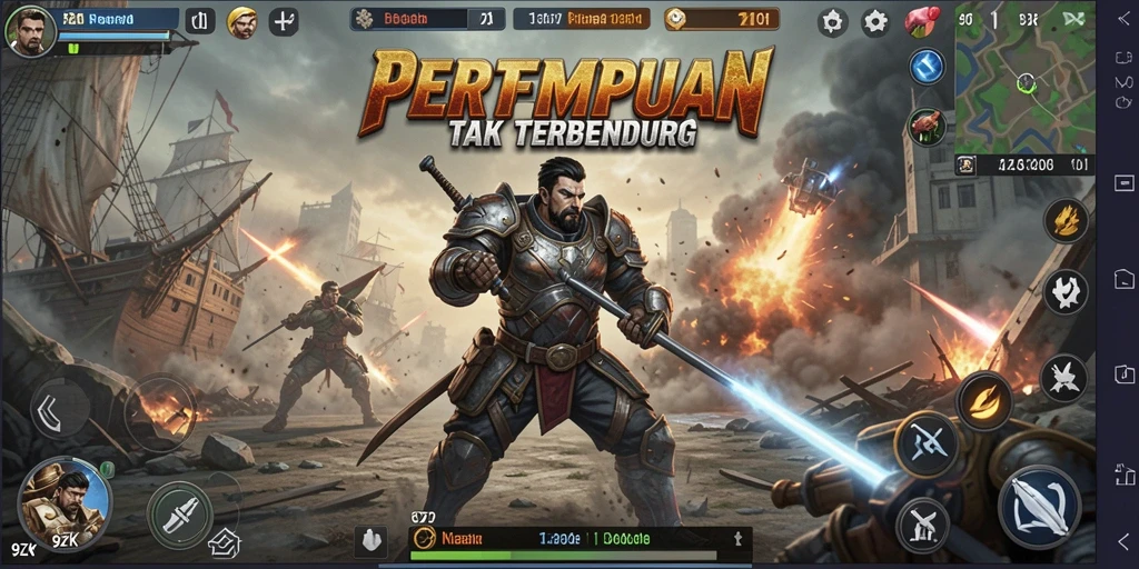 Tampilan gameplay action yang intens dan seru dalam 9ZK.