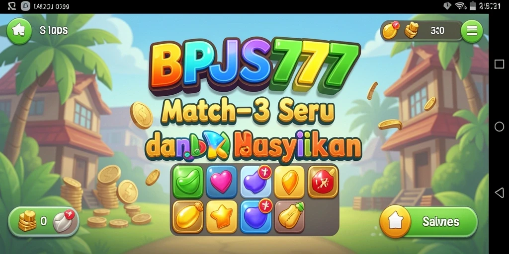 Tampilan menarik dari gameplay Match-3 BPJS777.