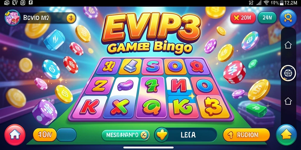 Screenshot utama dari gameplay seru di EVIP3 yang menunjukkan suasana Bingo.