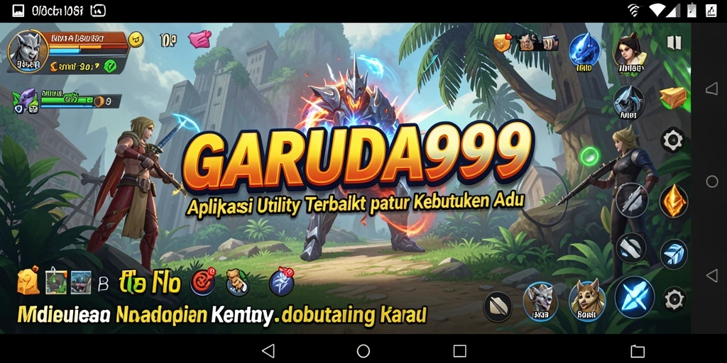 Tampilan utama GARUDA999 dengan berbagai fitur utility yang menarik.