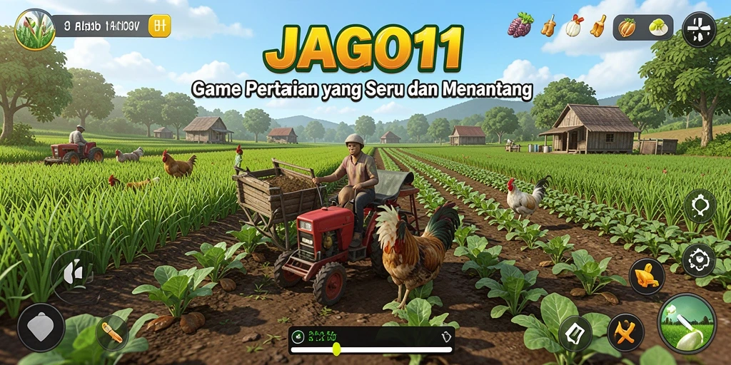 Tampilan gameplay <strong>JAGO11</strong> yang menampilkan keindahan pertanian digital.