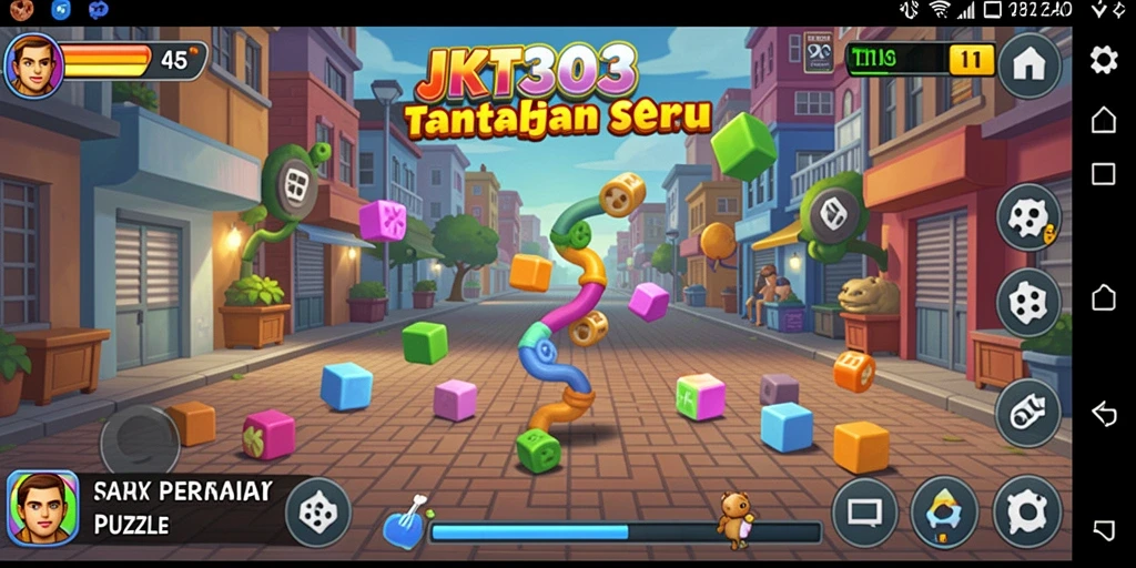 Screenshot gameplay JKT303 menampilkan teka-teki yang menantang dan antarmuka yang menarik.
