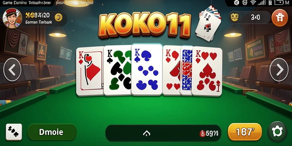 Tampilan gameplay KOKO11 yang menarik dan seru saat bermain domino.