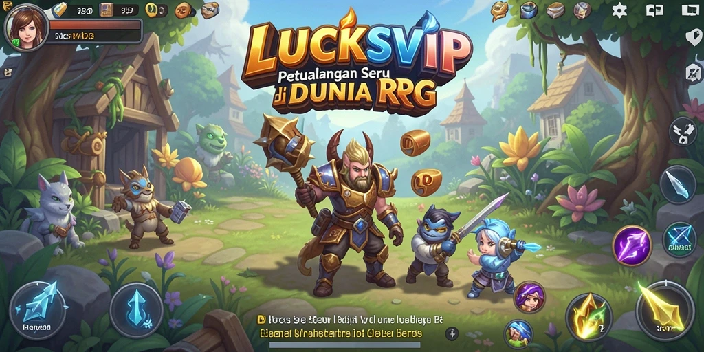 Screenshot gameplay LUCKSVIP dengan aksi pertarungan RPG yang seru.