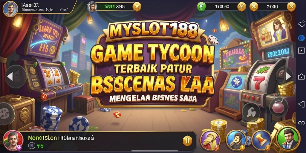 Screenshot gameplay MYSLOT188 menunjukkan pengelolaan bisnis yang seru.