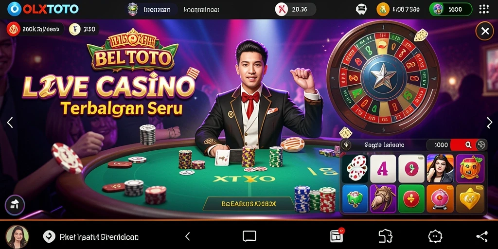 Tampilan gameplay Live Casino yang mendebarkan di OLXTOTO.