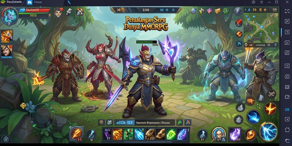 Screenshot gameplay PANDORA99 menampilkan aksi pertarungan seru dalam dunia MMORPG.