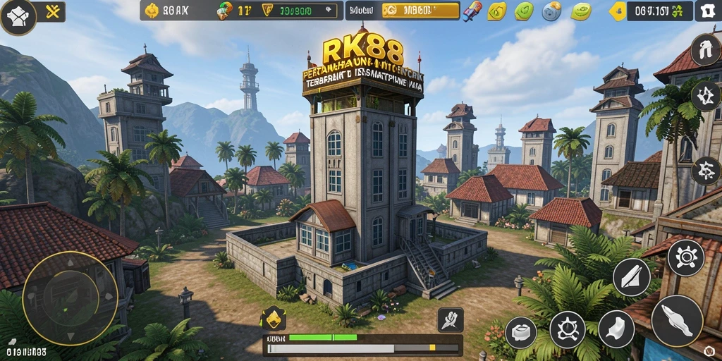 Tampilan gameplay RK88 yang mendebarkan di genre Tower Defense.