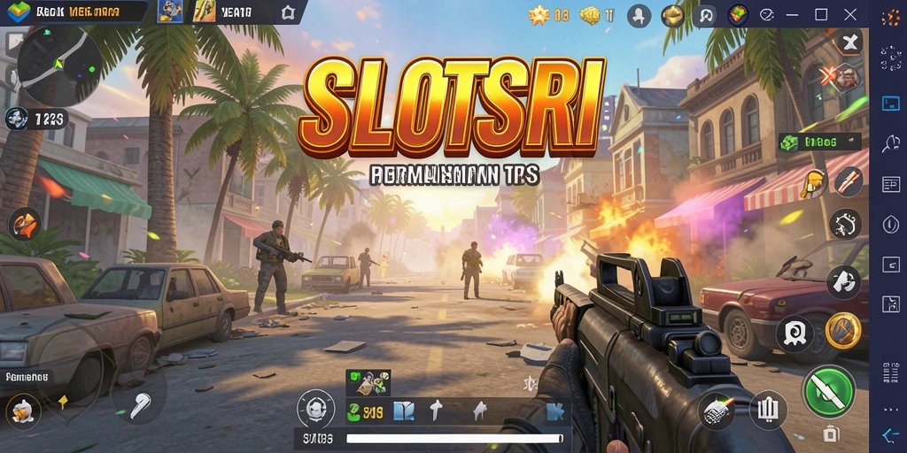Tangkapan layar game SLOTSRI menampilkan aksi seru dalam TPS.