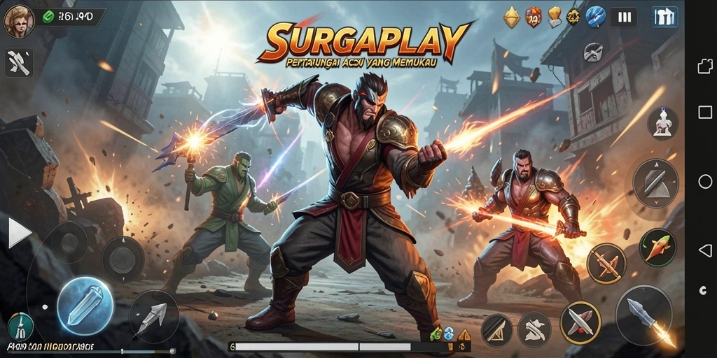 Tampilan gameplay seru dan menegangkan dari SURGAPLAY.