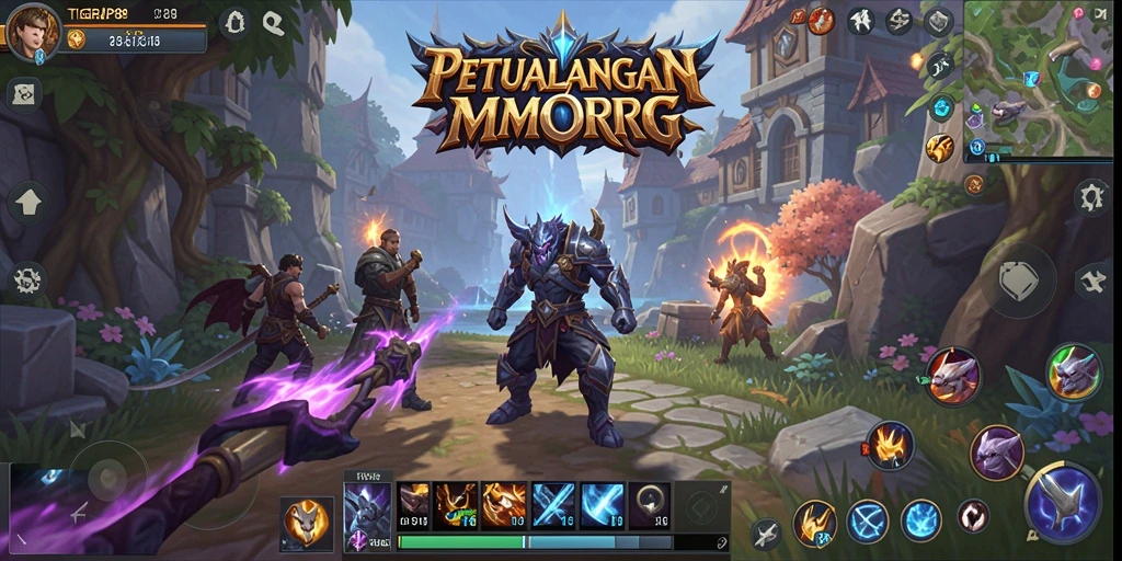 Screenshot TIGERJP88 menampilkan aksi seru dalam permainan MMORPG.
